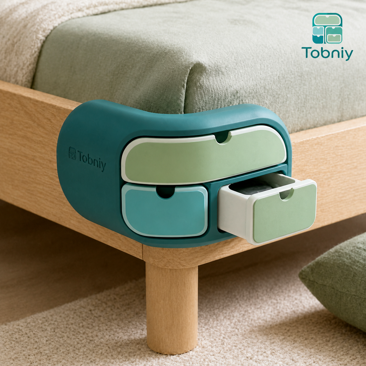 Tobniy™ BedsideLoop Compact Clip Organizer